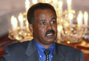 File photo of Eritrean President Isaias Afewerki in Sana'a